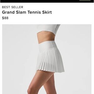 Alo White Slam Tennis skirt
